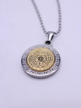 Fini Dream Aztec Calendar Phaistos Disc Pendant Necklace